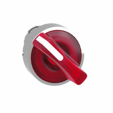 Leuchtwahlschalter Frontelement XB4, Metall, 22mm, rot, für LED, 2 Stell., raste – ZB4BK1243