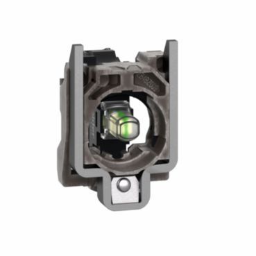 Lampenfassung mit Befestigungsflansch, Harmony XB4, Metall, weiß, universelle LED, Schraubklemme, 12V ACDC – ZB4BVJ1