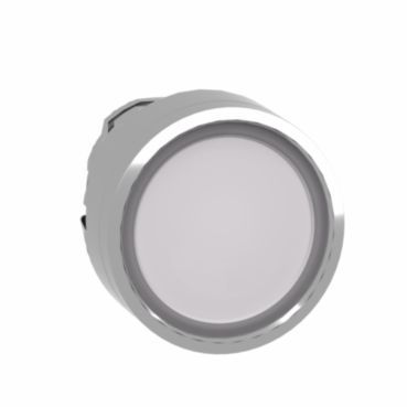 Leuchtdrucktaster Frontelement XB4, Metall, 22mm, weiß, tastend, für LED – ZB4BW313
