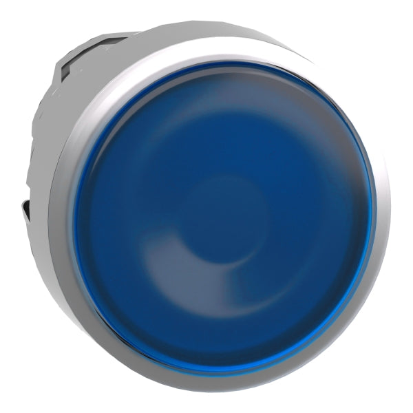 Leuchtdrucktaster Frontelement XB4, Metall, 22mm, blau, tastend, für LED – ZB4BW363