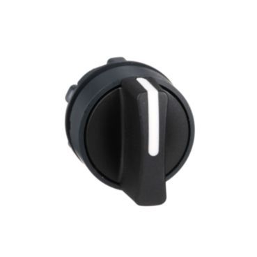 Wahlschalter, Frontelement, XB5, Kunststoff, 22mm, schwarz, 3 Stell., rastend – ZB5AD3