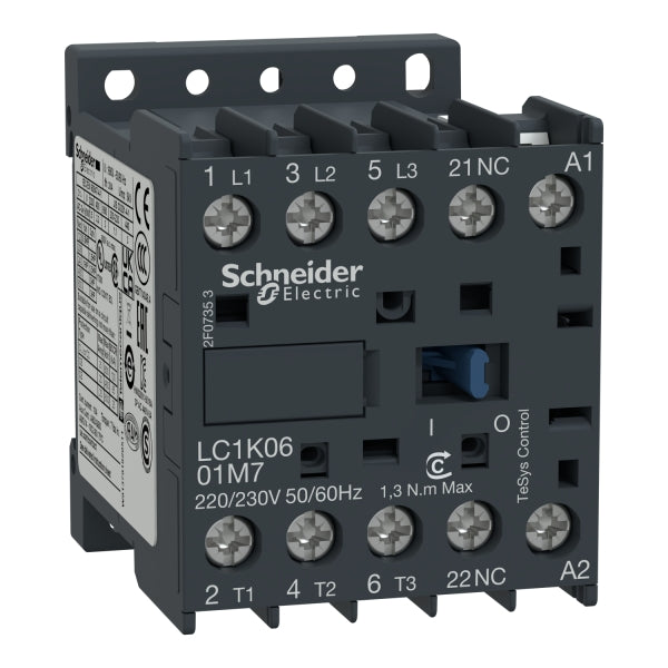 Leistungsschütz, 3p+1Ö, 4kW/400V/AC3, 9A, Spule 230V 50/60Hz – LC1K0901P7