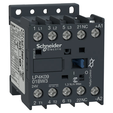 Leistungsschütz, 3p+1Ö, 4kW/400V/AC3, 9A, 24V DC – LP4K0901BW3