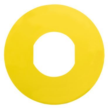 Schild, rund Ø 60 -für Not-Halt/Not-Aus-Drucktaster, gelb, neutral – ZBY9101