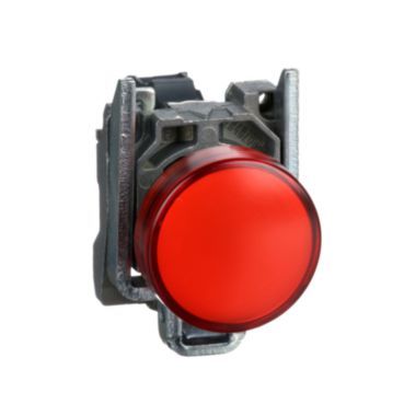 Leuchtmelder, XB4, Metall, 22mm, rot, LED, glatte Kalotte, SK, 24VACDC – XB4BVB4