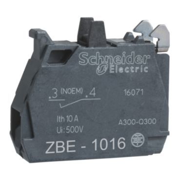 Hilfsschalter Kontaktblock XB4+XB5, 22mm, 30mm, SK, vergoldet, 1S – ZBE1016