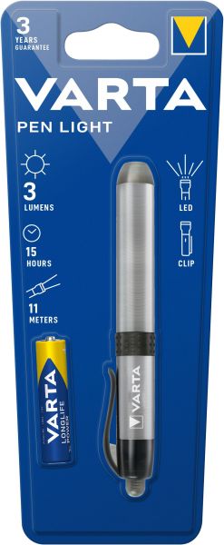 Taschenlampe Pen Light LED LW:11m 3lm 1xAAA alu-sw – 16611101421