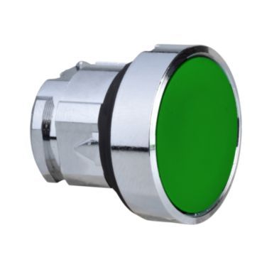 Drucktaster, Frontelement, XB4, Metall, 22mm, gn, tast, Schutzkappe, f.Einlegeschild – ZB4BP38