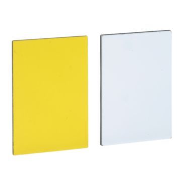 Leerschild 18x27mm, f. Schildträger 30x50mm, weiß+gelb, neutral – ZBY5102