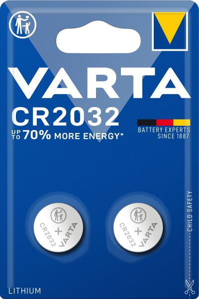 Knopfzelle Electronics Lithium CR2032 3V 1Bli=2Stk – 6032101402