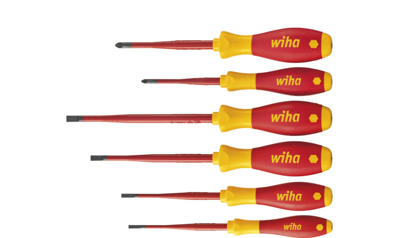Schraubendreher Set SoftFinish electric slimFix Schlitz, Pozidriv 6-tlg – 36455