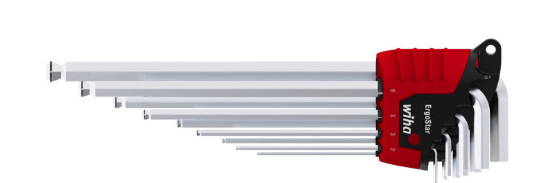 Stiftschlüssel Set im ErgoStar Halter 6-Kant-Kugelkopf MagicRing 10-tlg – 43851