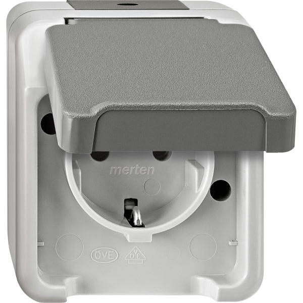 MERTEN SCHUKO-Steckdose, lichtgrau, AQUASTAR – MEG2301-8029