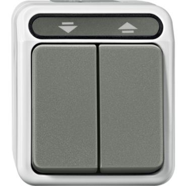 Rollladenschalter, 1-polig, lichtgrau, AQUASTAR – MEG3715-8029