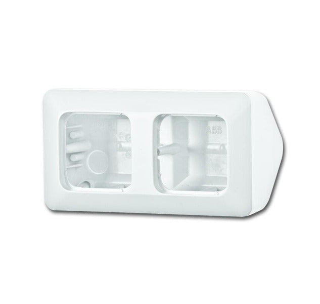 Aufputz-Gehäuse für Eckmontage 2-fach alpinweiß - Reflex SI – 2CKA001799A0985