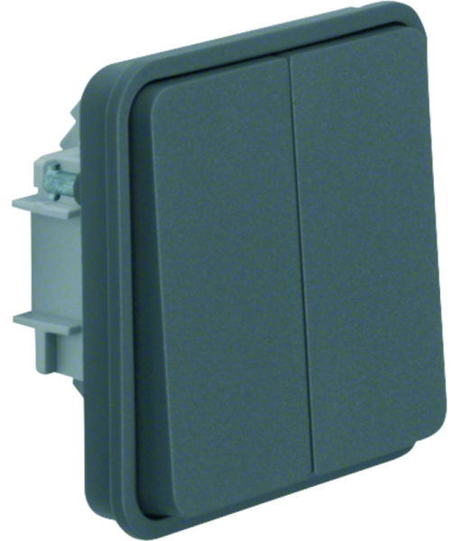 W.1 Serientaster-Einsatz mit Wippe 2fach Ap/Up grau matt – 50423515