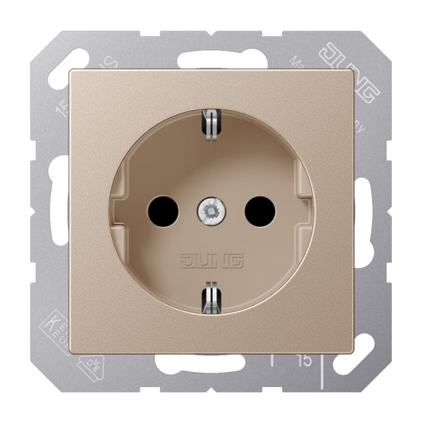 SCHUKOSteckdose, 16 A 250V ~, Serie A, champagner – A1520CH