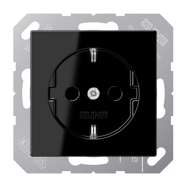 SCHUKOSteckdose, 16 A 250V ~, Duroplast, Serie A, schwarz – A1520SW