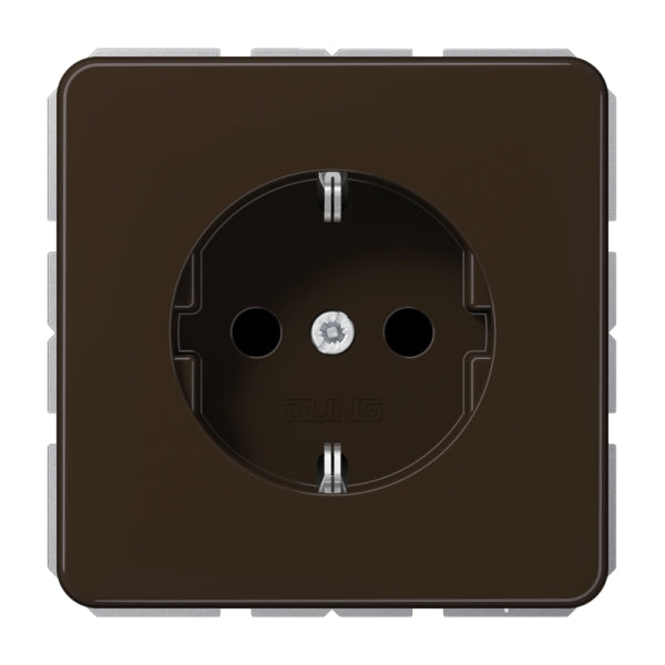 SCHUKOSteckdose, 16 A 250V ~, Duroplast, Serie CD, braun – CD1520BR