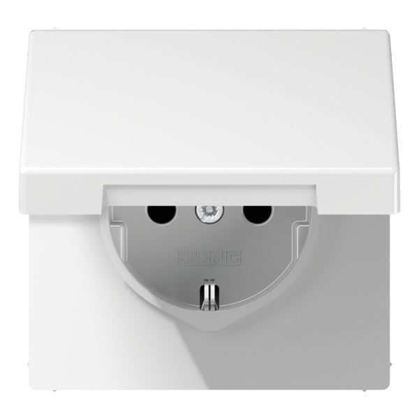 SCHUKOSteckdose, 16A 250V ~, SAFETY+, Klappdeckel, Duroplast, Serie LS, – LS1520KIKLWW