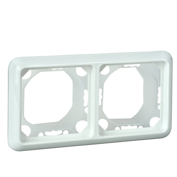 Rahmen 2-fach FASHION IP44 reinweiß – 224244