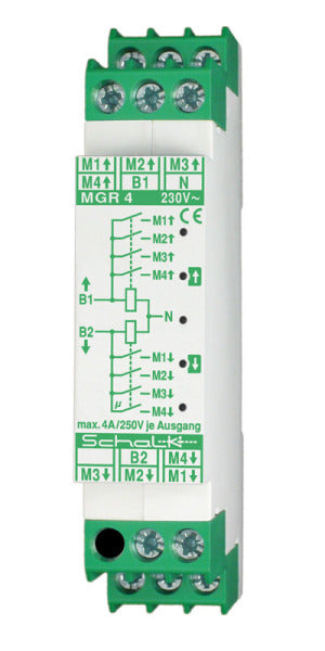 Motor-Gruppen-Relais für 4 Motoren (REB), 230V AC – mgr409