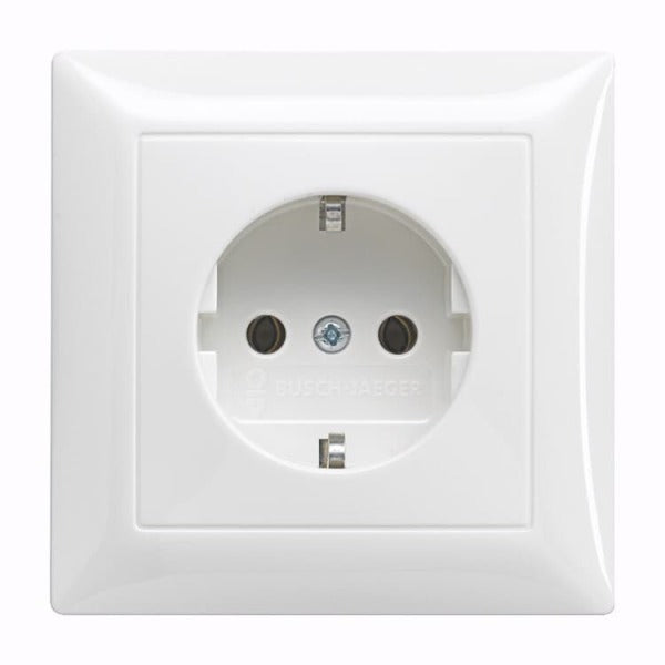 SCHUKO Steckdose Kompletabdeckung alpinweiß - balanceSI – 2CKA002011A6242