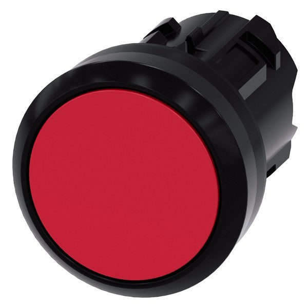 Drucktaster, 22mm, rund, Kunststoff, rot, Druckknopf – 3SU10000AB200AA0