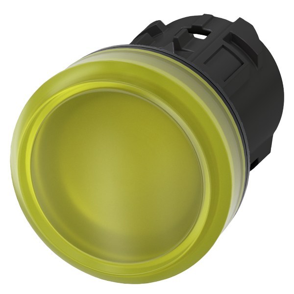 Leuchtmelder, 22mm, rund, Kunststoff, gelb, Linse, glatt – 3SU10016AA300AA0