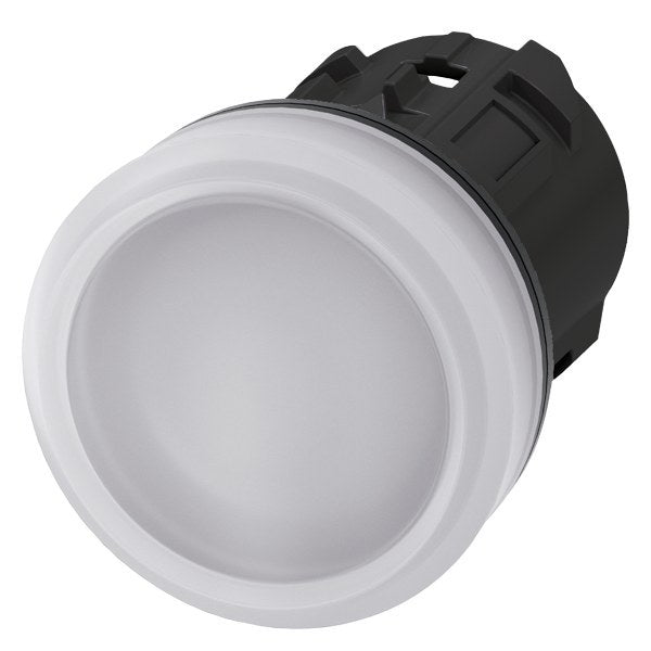 Leuchtmelder, 22mm, rund, Kunststoff, weiß, Linse, glatt – 3SU10016AA600AA0
