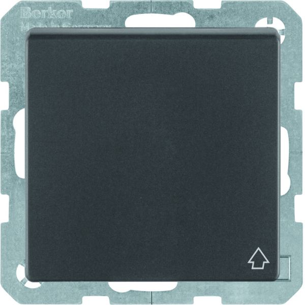 BERKER Steckdose SCHUKO mit Klappdeckel u. erh. BS Q.1/Q.3 anthrazit, samt – 47516086