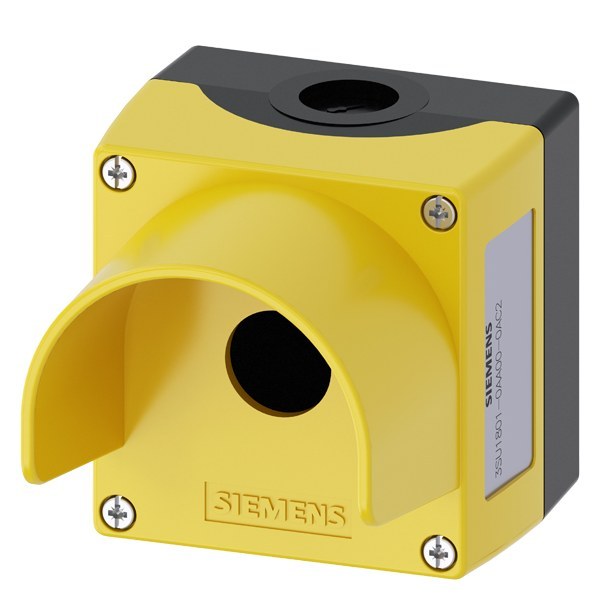 Gehäuse für Befehlsgeräte, 22mm, rund, Kunststoff, gelb, 1 Befehlsstelle – 3SU18010AA000AC2