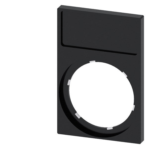 Schildträger, Rahmen unten eckig, schwarz, für Bezeichnungsschild 12,5x 27mm – 3SU19000AN100AA0