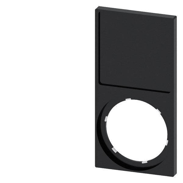 Schildträger, Rahmen unten eckig, schwarz, für Bezeichnungsschild 27x 27mm – 3SU19000AQ100AA0