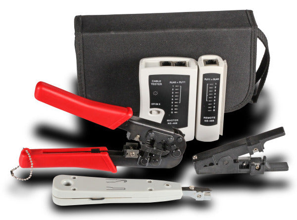 Werkzeugset Netzwerktechnik 4-teilig, mit Tasche – 39919.1