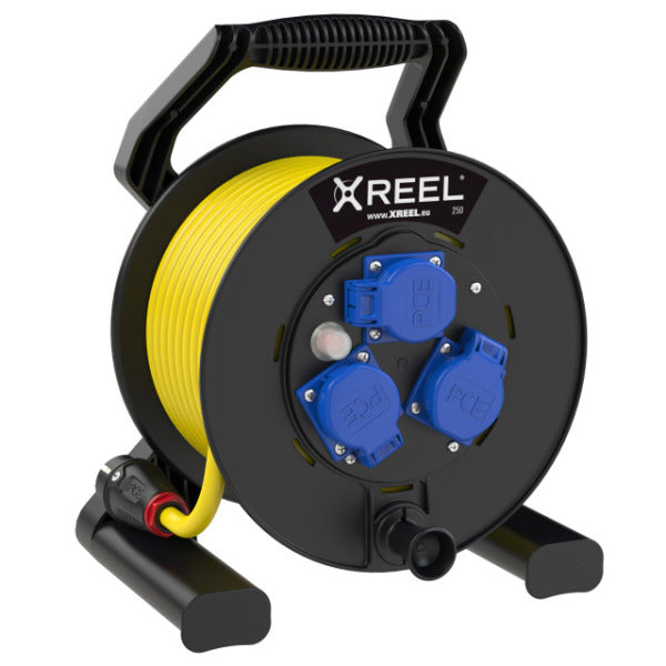 Kabeltrommel XREEL 250 3xSSD nat 25m 3G1,5 N07V3V3-F K35 gelb IP54 – 9250121-p