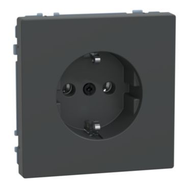 SCHUKO-Steckdose, Steckklemmen, Anthrazit, System Design – MEG2301-6034