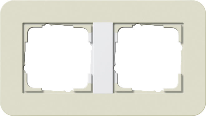 Abdeckrahmen 2f Gira E3 Sand/Reinweiß – 0212417