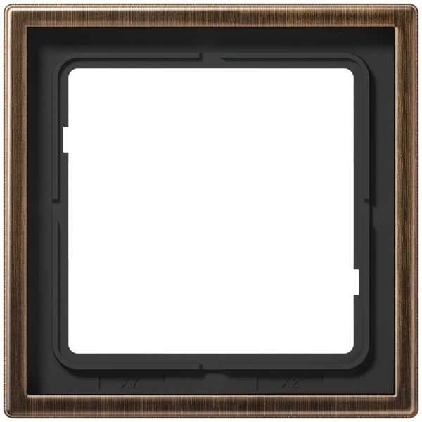 Rahmen 1fach, senkrechte und waagerechte Montage, Messing, LS990, Messing antik – ME2981AT