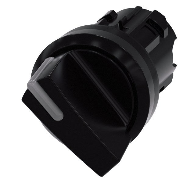 Knebelschalter beleuchtbar, 22mm, rund, Kunststoff, schwarz, Knebel kurz – 3SU10022BF100AA0