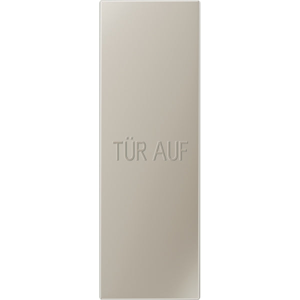 Grossflächenwippe (70x212,4mm), Text Tür auf, senkrecht, Serie LS, Edelstahl – ES2993P