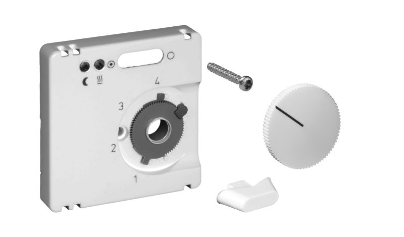 Deckelset für Fußbodentemperaturregler FETR 101.716 50x50 perlweiß (RAL1013) glänzend – UN990010