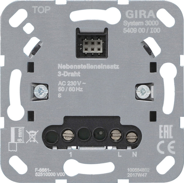 GIRA S3000 Nebenst.eins. 3-Draht Einsatz – 540900