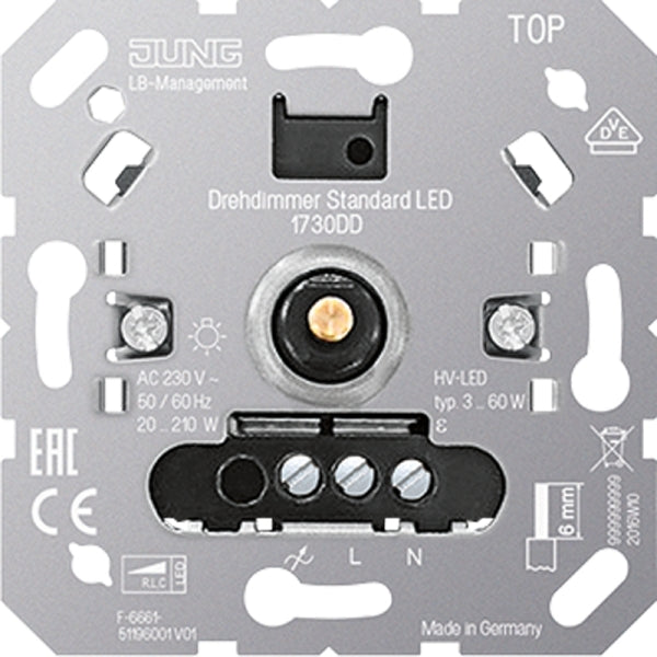 Drehdimmer Standard LED, ohne Nebenstelleneingang – 1730DD