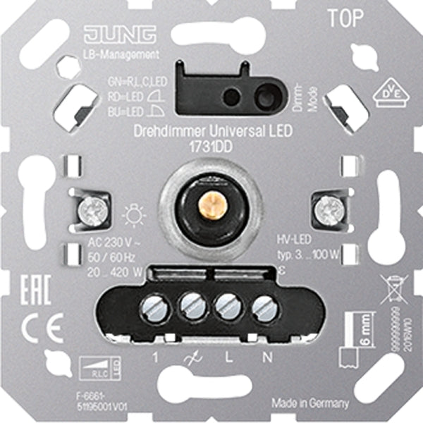 Drehdimmer Universal LED, mit Nebenstelleneingang – 1731DD
