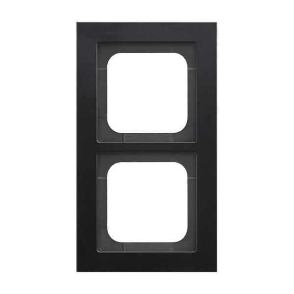Abdeckrahmen 2-fach schwarz matt - Busch-axcentpur – 2CKA001754A4704