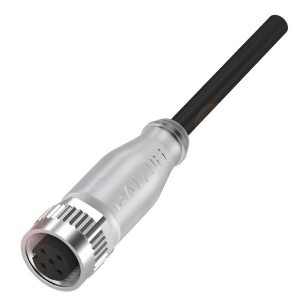 M12 Buchse ger. 3pol 5m PUR LED gelb – BCC030C