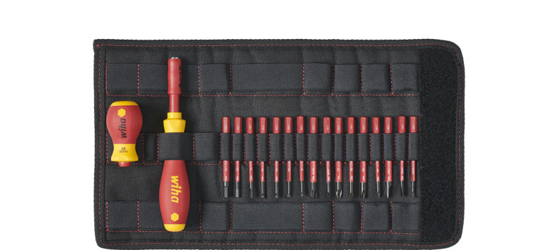 Schraubendreher und Bit Set slimVario gemischt 19-tlg. inkl. Falttasche – 41231
