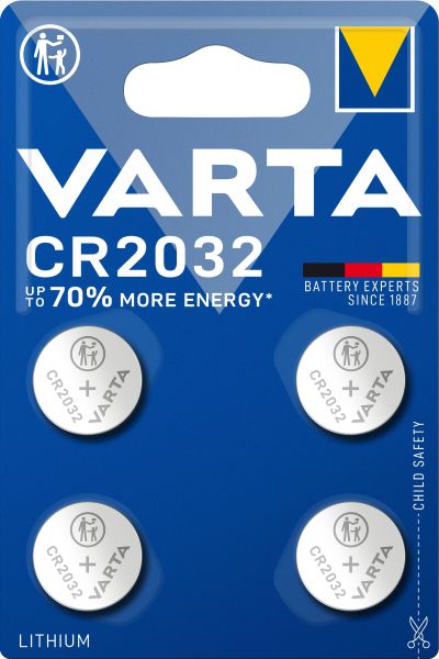 Knopfzelle Electronics Lithium CR2032 3V 1BLI=4Stk – 6032101404