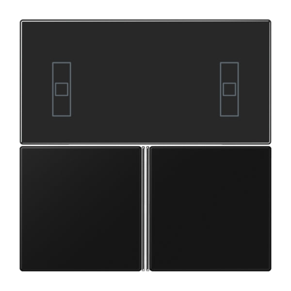 Tastensatz 3fach, F40 Raumcontroller, Serie LS, graphitschwarz matt – LS4093TSASWM